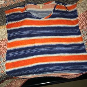 Blue and orange Michael Kors dress shirt.